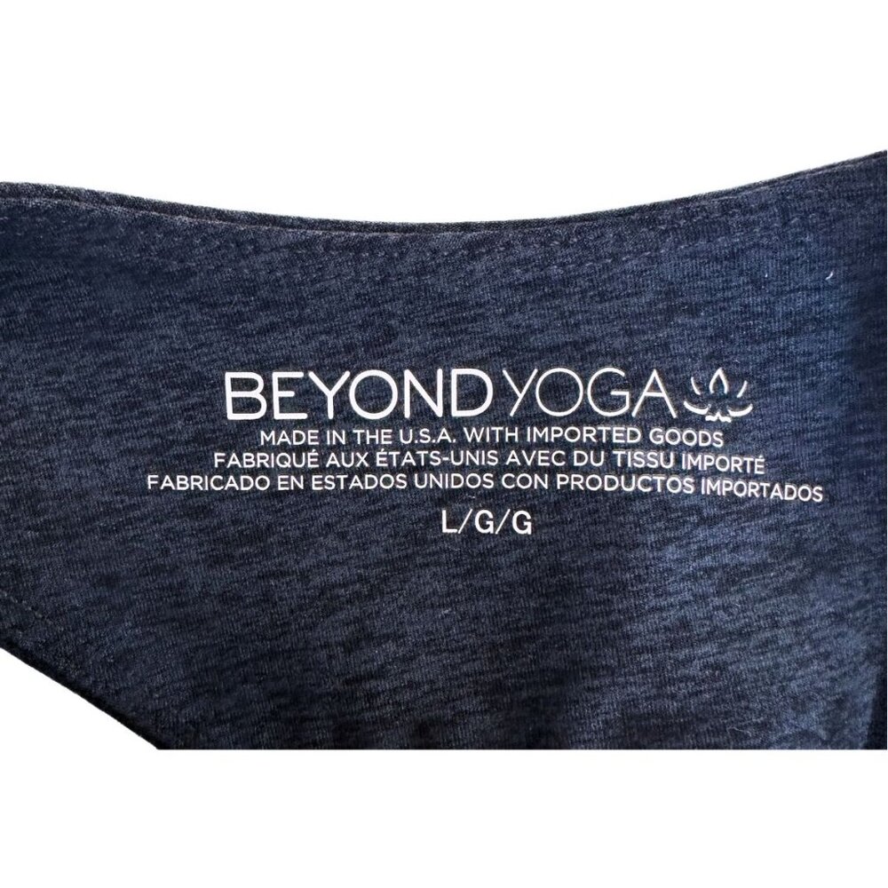 BEYOND YOGA Dark Grey Shine On Spacedye Sparkly Sports Bra Size Large NEW - Picture 4 of 5